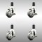 Service Caster 3 Inch 316SS Thermoplastic Rubber Swivel 1-1/2 Inch Stem Caster Set Brake SCC SCC-SS316EX20S314-TPRB-TLB-112-4 - alternate 4